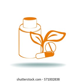 Medicinal plant. Icon.