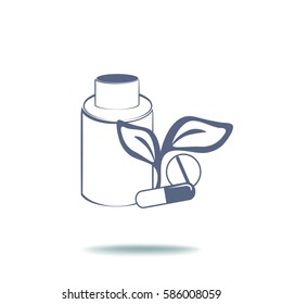 Planta medicinal. Icono.