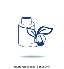 Medicinal plant. Icon.