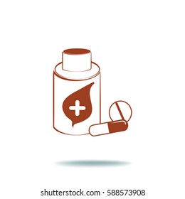Medicinal plant. Icon.