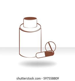 Medicinal plant. Icon.