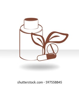 Heilpflanze. Symbol.