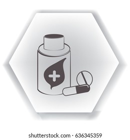 Medicinal plant. Icon.