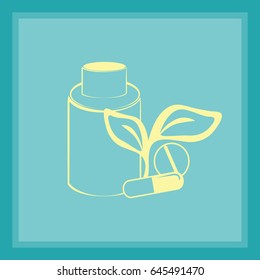 Medicinal plant. Icon.