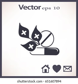 Planta medicinal. Icono.