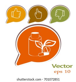 Planta medicinal. Icono.