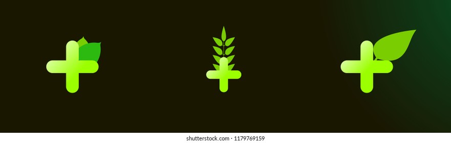 medicinal plants or natural logo icon concept.