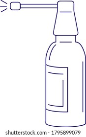 Medicinal supplies, bottle with medicines for illustrating illness, vector illustration, icon