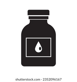 medicinal syrup icon logo vector design template