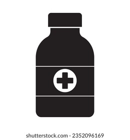 medicinal syrup icon logo vector design template