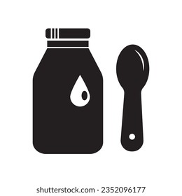 plantilla de diseño vectorial del logotipo del icono del jarabe medicinal