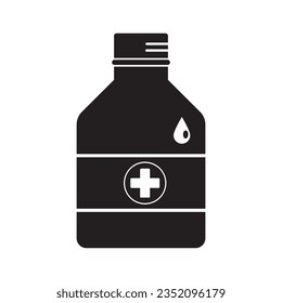 plantilla de diseño vectorial del logotipo del icono del jarabe medicinal