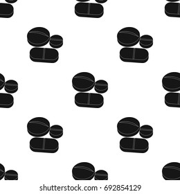 Medicinal tablets.Medicine single icon in black style vector symbol stock illustration web.