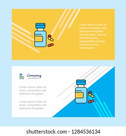 Medicine  abstract corporate business banner template, horizontal advertising business banner.