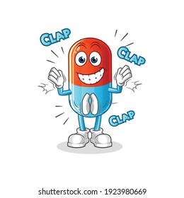 medicine applause illustration. character vector