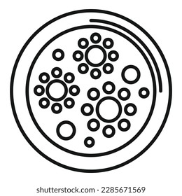 Medicine bacteria icon outline vector. Petri dish. Medical experiment