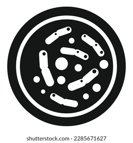 Medicine bacteria icon simple vector. Petri dish. Medical experiment