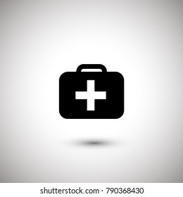 medicine bag, first aid bag vector icon