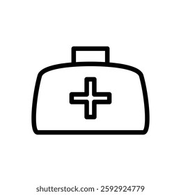 medicine bag icon, simple flat style, illustration, logo sign symbol pictogram template, for ui or ux isolated on white for mobile app, editable