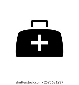 medicine bag icon, simple flat style, illustration, logo sign symbol pictogram template, for ui or ux isolated on white for mobile app, editable