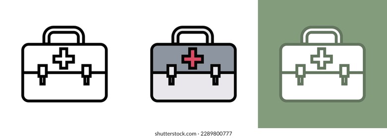 Medicine Bag Icon, this icon represents a small bag or pouch used for storing and carrying medical supplies and equipment.