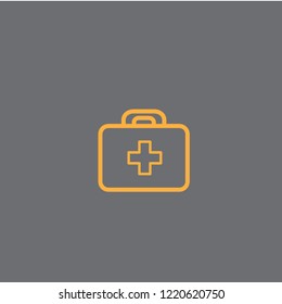 Medicine bag vector icon