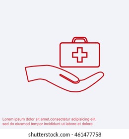 Medicine Bag vector icon