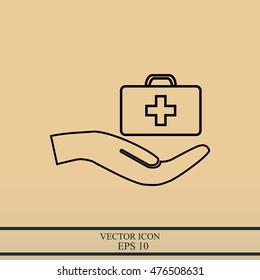 Medicine Bag vector icon