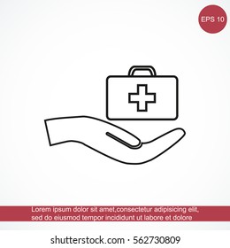 Medicine Bag vector icon