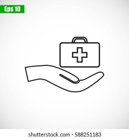 Medicine Bag vector icon