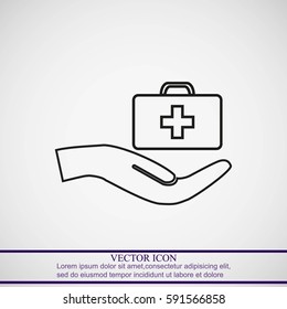 Medicine Bag vector icon
