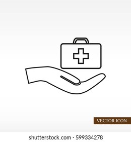 Medicine Bag vector icon