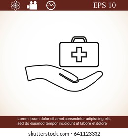 Medicine Bag vector icon