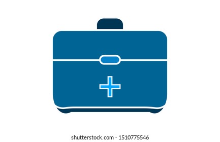 Medicine bag vector icon flat style graphical symbol.