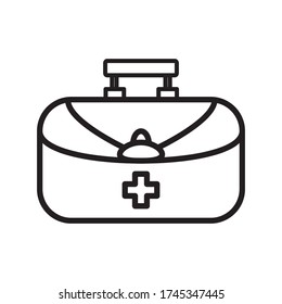 medicine bag,doctor icon design,flat style trendy collection