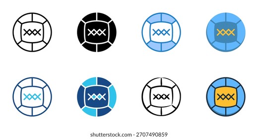 Conjunto de iconos de bola de medicina colección de Vector de estilo múltiple 
