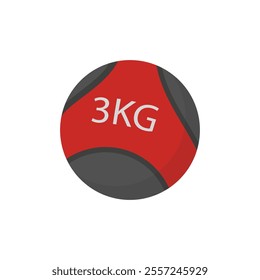 Medicine Ball, Sport Equipment Vector Illustration Isolated