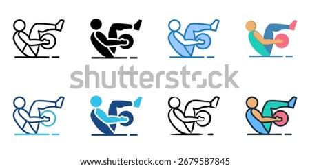 Medicine Ball Workout icon set multiple style collection 
