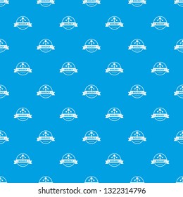 Medicine biology pattern vector seamless blue repeat for any use