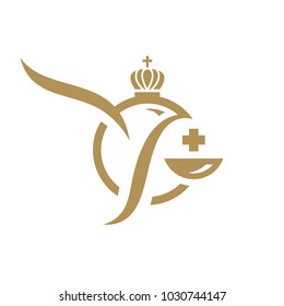 Medicine bird abstract sign.