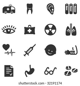 Medicine black web icons