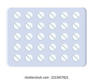 Medicine Blister Pack Icon Isolated