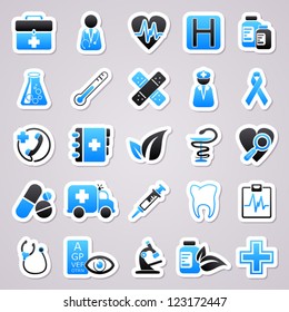 Medicine blue stickers