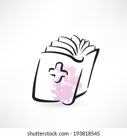 medicine book grunge icon