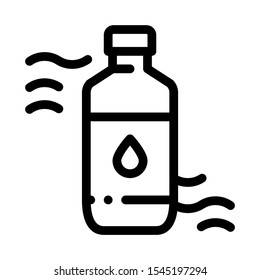 Medicine Bottle Biohacking Icon Vector Thin Line. Contour Illustration