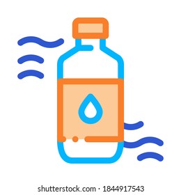 Medicine Bottle Biohacking Icon Vector Thin Line. Contour Illustration