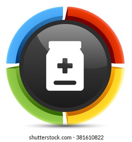 medicine bottle button