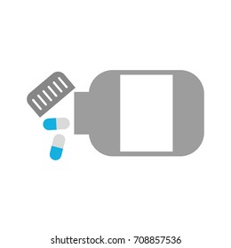 medicine bottle capsule healthcare symbol