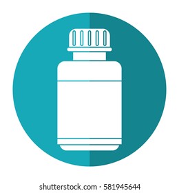 medicine bottle capsule icon shadow