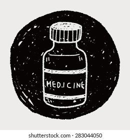 medicine bottle doodle drawing